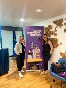 ARI literature foundation team, Arevik Ashkharoyan and Program Coordinator Liana Shiroyan in the Lisbon Book Fair as part of a fellowship program organized by the Creative Europe Desk Portugal.